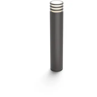 Philips Hue Lucca Außen-Wegeleuchte, Außenbeleuchtung, Anthrazit | White, Warmweißes LED Licht, 806 lm, Outdoor LED Leuchte mit IP44 Schutzklasse, Dimmbar, App- und Sprachsteuerung, Smart Home