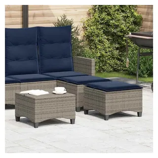vidaXL Gartenhocker mit Kissen 55 x 55 x 36 cm grau 2 St.