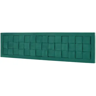 [en.casa] Kopfteil, Grün Holzwerkstoff, Textil, 140x50x5 cm Schlafzimmer, Betten, Bett-Kopfteile