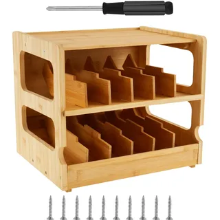 harupink Stapelbares Dosenregal Organizer,3 Ebenen Dosenregal Organizer,Tragbar Dosenspender für Küchenschränke Aufbewahrung oder Arbeitsplatten,Aufbewahrung für 42 Dosen,31.2×25.4×27.4 cm