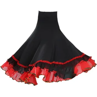 HiyyFloy Spanischer Flamencorock, Klassischer Großer Swing-, Spanische Rüschen, Performance-, Ballsaal-übungsrock, Bauchtanzrock Für Frauen