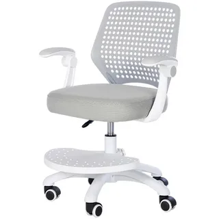 Roba Jugenddrehstuhl Smart Grow, Weiß, Hellgrau, Kunststoff, Füllung: Schaumstoff, 55x71.5-81.5x45 cm, inklusive Armlehnen, Arbeitszimmer, Bürostühle, Jugend- & Kinderschreibtischstühle