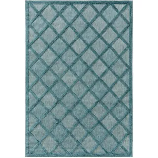 benuta Outdoorteppich, Türkis, Textil, Rechteckig, 160x230 cm, wasserabweisend, Teppiche & Böden, Teppiche, Outdoorteppiche
