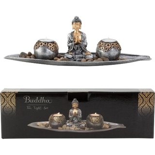 IKO, Deko Objekt, Buddha Set mit 2 Teelichthalter l=40cm