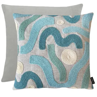 APELT Malva 45 x 45 cm Blau/Grau
