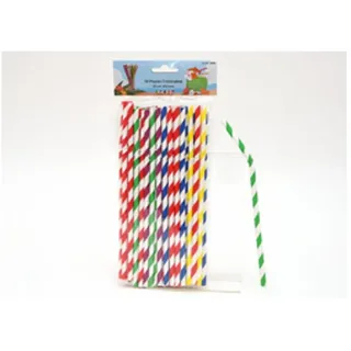 Humbert & Brandt GmbH Papier Trinkhalme knickbar 50 St. 200 mm 5-farbig