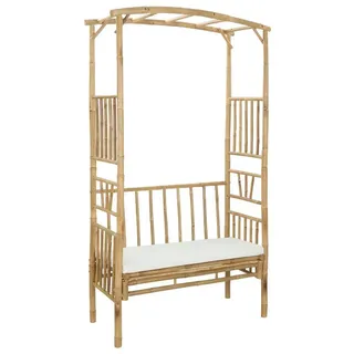 vidaXL Rosenbogen mit Bank 115 x 50 x 205 cm Bambus