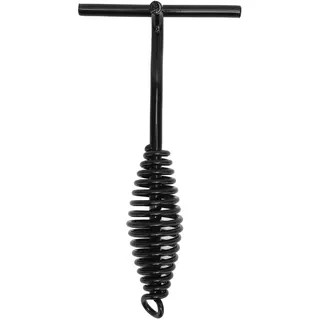26 Cm Langer Deckelheber, Spiralförmiger Griff, Schwarze Ausführung, Aus Eisen, Längliches Design, Komfortabler Griff, Für Camping-auflaufformen.