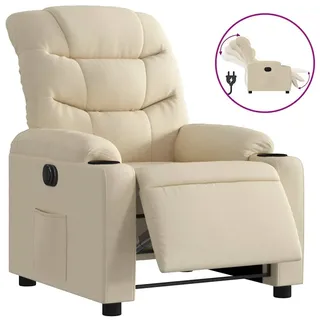 vidaXL Relaxsessel Elektrisch Creme Stoff 93 x 99,5 x 0 cm Beige