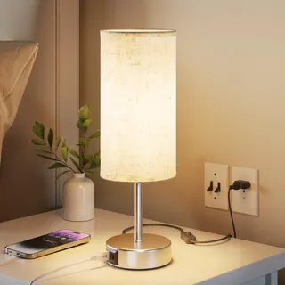 upxnbor Nachttischlampe Silber