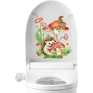 WC-Sitz-Aufkleber, wasserdichte Badezimmer-Wandaufkleber, selbstklebende WC-Sitz-Aufkleber, multifunktionaler WC-Aufkleber, Dekoration, Kunstdekoration für Badezimmer, Toilettendeckel-Abziehbilder,
