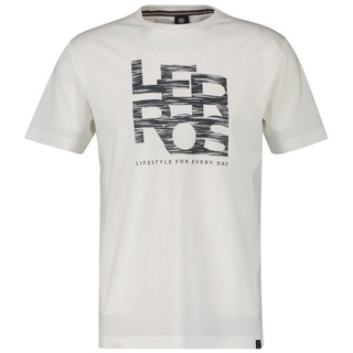 LERROS T-Shirt mit großem Logofrontprint weiß M