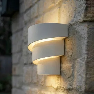 LINDBY Außenwandleuchte Aluminium 18 cm 1 Stück weiß