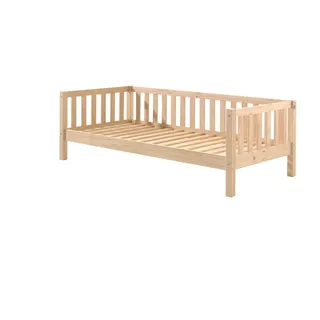 58 aufm Kessel Bettgestell Kojenbett Karena 211x98x68 Einzelbett Hochbett Massivholz natur (inkl. Versand, Lieferung bis Verwendungsstelle), Liegefläche 90x200, Massivholzbett, Gästebett, Seniorenbett beige
