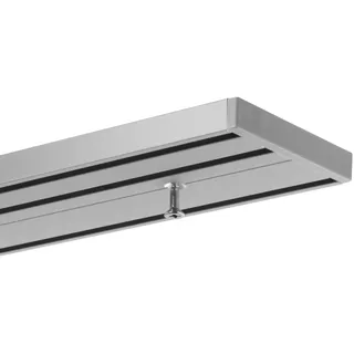 Gardineum Gardinenschiene 3-läufig Ø 0 mm 140 cm Silber