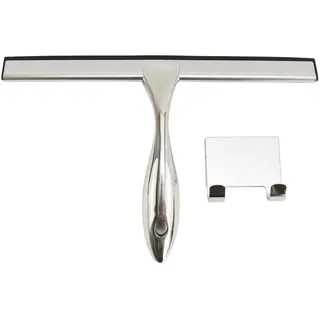 KOLMAN Glaswischer, Badwischer, Edelstahl Duschabzieher Wasserabstreifer | Chrom