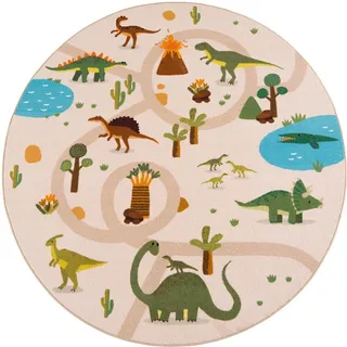 KADIMA DESIGN TINO Kinderteppich 160 x 160 cm Beige