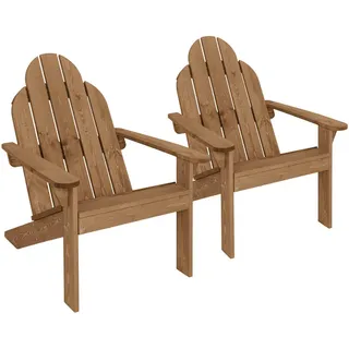 ML-Design Adirondack-Stuhl Gartensessel 89 x 70 x 89 cm braun 2 St.