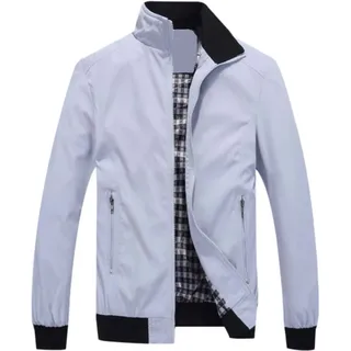 Generisch Leichte Sommerjacke Herren Langarm Sommer Bomberjacke Leichte Freizeit Übergangsjacke Jacke Outdoor Sportjacke Einfach Windjacke Blouson Jacke Einfach Windjacke Blouson Jacke Freizeitjacke