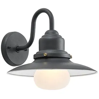 LINDBY Außenwandleuchte Aluminium 31,0 cm spritzwassergeschützt grau