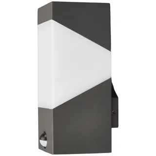 LUCANDE Außenwandleuchte Aluminium 11,7 cm x 10 cm x 24,3 cm mit Bewegungsmelder schwarz