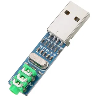 Mini-USB-DAC-Decoderkarte, 5V PCM2704 SPDIF Digitale Signale USB-Soundkarte Analoge DAC-Decoderkarte(PCM2704)