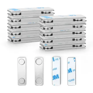 Cainda 12 Paar Magnetische Bilder-Aufhängestreifen, Magnetischer Fixator Abnehmbar und Beschädigungsfrei, Klebestreifen zum Aufhängen von Rahmen und Heimdekorationen