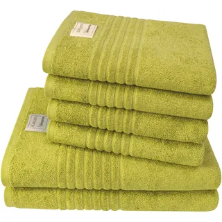 Handtuch Set DYCKHOFF Handtücher (Packung) Gr. (6 St.), grün (kiwi) Handtuch-Sets