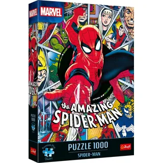 Trefl Premium Plus Quality - Puzzle Marvel: Spider-Man - 1000 Elemente, Puzzle-Serie mit Lieblingshelden, Ideale Anpassung der Teile, für Erwachsene und Kinder ab 12 Jahren