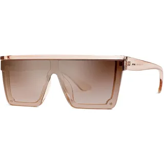 SOJOS Sonnenbrille Damen Verspiegelt Groß, Rechteckige Dicken Rahmen Flach Oben Sonnenbrillen Siamesische Linse SJ2117 - L