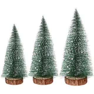 9 Stück Künstlicher Weihnachtsbaum,Mini Weihnachtsbaum Tischdekoration,Tannenbäumchen Deko Weihnachtsschmuck Weihnachtsdeko Christmas Ornaments für Weihnachten Party DIY Basteln,Grün,15cm 20cm 25cm
