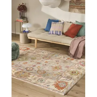 benuta pop Waschbarer Kurzflor Teppich Mara Multicolor 120x170 cm Gots, waschbar, Teppiche - Bunter Teppich für Wohnzimmer
