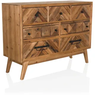hjh living Sideboard 97 x 34 x 72 cm Dunkelbraun