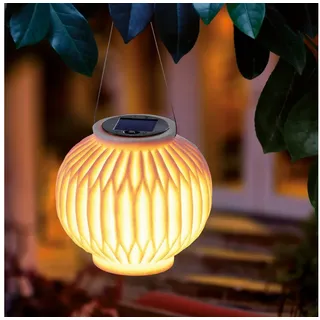 esotec Lampion Solar weiß H=15 cm wetterfest