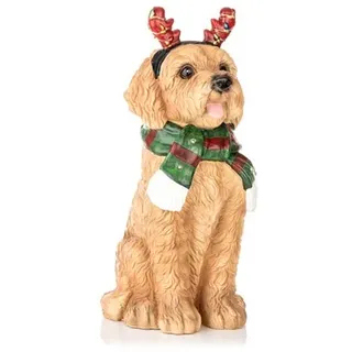 LUMIDA Xmas LED-Dekofigur Hund weihnachtlich outdoorgeeignet Höhe ca. 35cm