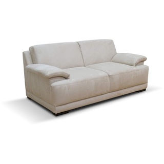 DOMO. collection Boxspringsofa Telos / 2er Sofa mit Boxspringfederung / zeitlose Couch mit breiten Armlehnen / Maße: 186/96/80 cm (B/T/H) / Farbe: beige (hell)