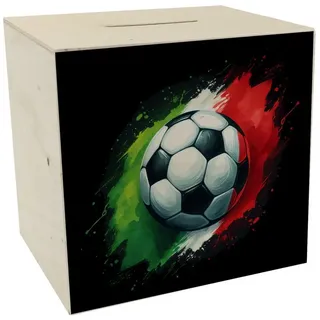 speecheese Spardose Fußball Italien Flagge Spardose aus Holz