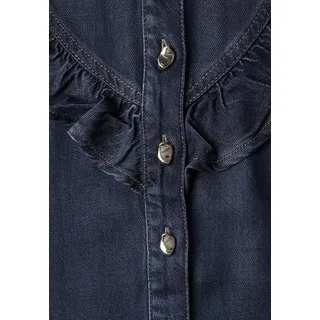 STREET ONE Bluse mit Rüschen blau 34