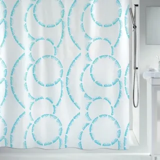 Spirella Duschvorhang CLAIRE 180 x 180 cm blau/weiß