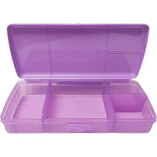 Tupperware Pausenbuffet Lunchbox XL Brotdose mit Einteilung mit 4 getrennten Fächern Clevere Pause flieder lila