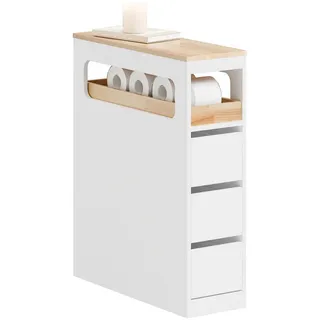 SoBuy BZR54-II-W Nischenschrank 23 x 82 x 65 cm Weiß Holz