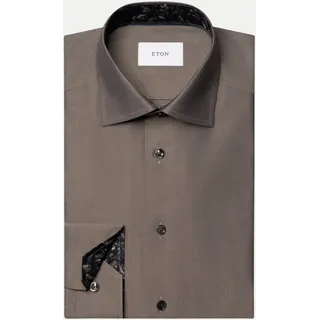 Slim-Fit Businesshemd Braun 39