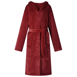 vidaXL Bademantel Hoodie Bordeauxrot XL