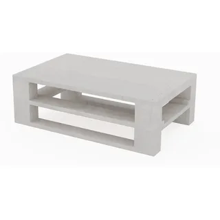 Lermowood Palettenmöbel Mpe Couchtisch 80 x 40 cmWeiß | Europaletten Indoor und Outdoor Lounge Gartenmöbel Holz Gartenmöbel Set Lounge Möbel Terrasse Balkon Loft Stil Paletten