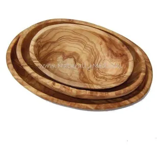 Naturally Med 3-er Set Schälchen Oval aus Olivenholz