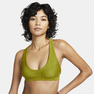 Nike Bikini-Schwimmoberteil mit Ausschnitt für Damen - Grün, XL