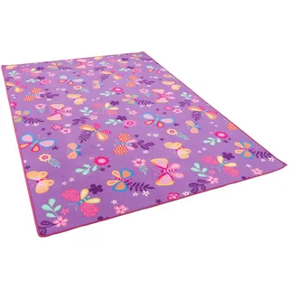 Snapstyle Schmetterling Kinderteppich 80 x 160 cm Lila/Pink