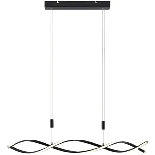 Lindby LED Pendelleuchte in schwarz matt, Hängelampe | Hängeleuchte Modern, 3000 K Warmweiß, höhenverstellbar für Wohnzimmer, Esszimmer, Küche