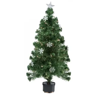 Christmas Gifts 871125249165 Weihnachtsbaum - Schneeflocke, 90 cm, 100 fibre optic tips, künstlich