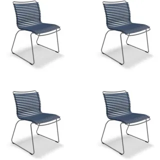 Houe CLICK Dining Chair ohne Armlehnen 4er Set Dark Blue